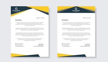 set of modern letterhead template for stationery design all business company. vector format editable A4. for download.