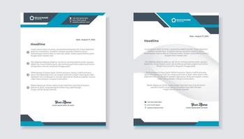 modern letterhead template for stationery design all business company. vector format editable A4. for download.