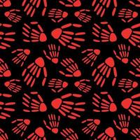 seamless pattern of Skeleton hands. Design for Halloween and day of the Dead. Vector illustration