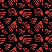 seamless pattern of Skeleton hands. Design for Halloween and day of the Dead. Vector illustration