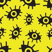 black eyes seamless pattern vector