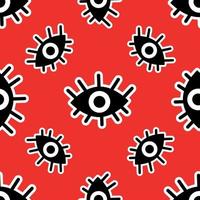 creepy pattern with eyes vector