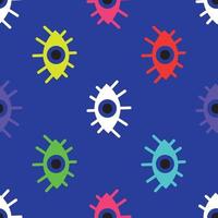 Seamless pattern of multicolored abstract eyes vector