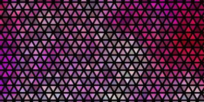 plantilla de vector rosa claro con cristales, triángulos.