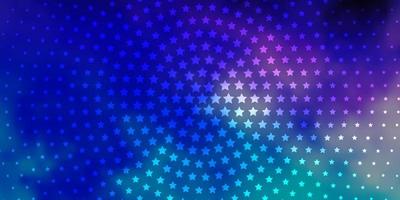 Dark Pink, Blue vector pattern with abstract stars.