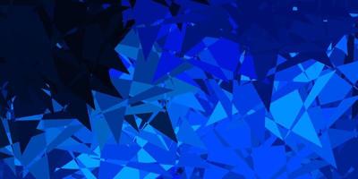 Dark blue vector backdrop with triangles, lines.