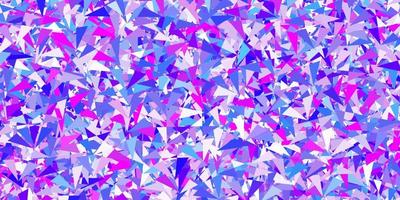 Light blue, red vector background with triangles.