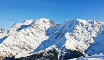 MontBlanc mountain in Alps photo