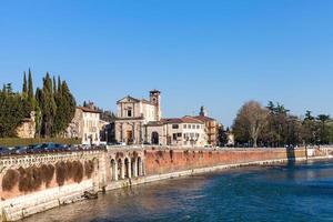 view of regaste redentore embankment in Verona photo