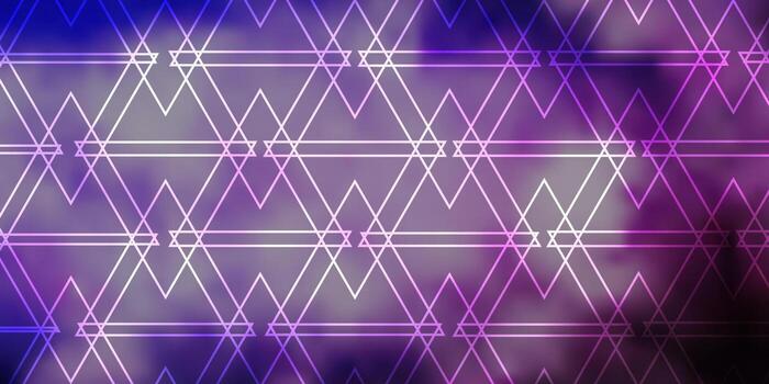 textura de vector púrpura claro con estilo triangular.