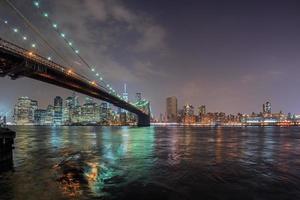 new york night view from brooklyn photo