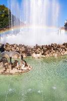 rainbow in Hochstrahlbrunnen fountain, Vienna