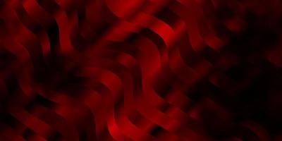 Dark Red vector pattern with curved lines.