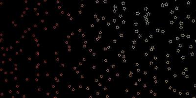 Dark Red, Yellow vector pattern with abstract stars.