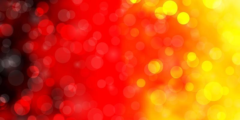 Light Red, Yellow vector backdrop with circles.