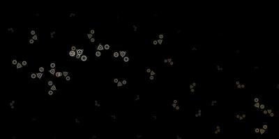 Dark Gray vector pattern with magic elements.