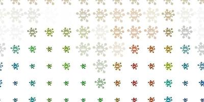 Light Green, Red vector texture with disease symbols.