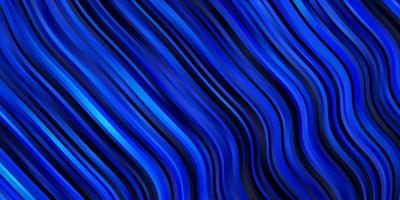 Dark BLUE vector background with bent lines.