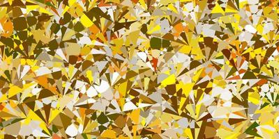 Light Green, Yellow vector backdrop with triangles, lines.