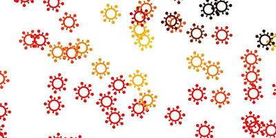 Light orange vector template with flu signs.