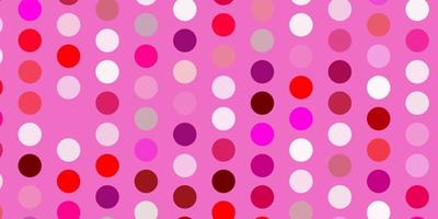 Light pink vector pattern with spheres.