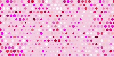 Light pink vector background with bubbles.