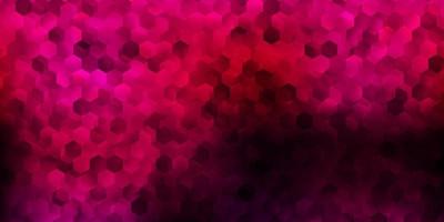 Dark pink vector layout with shapes of hexagons.