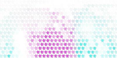 Light Pink, Blue vector backdrop with virus symbols.