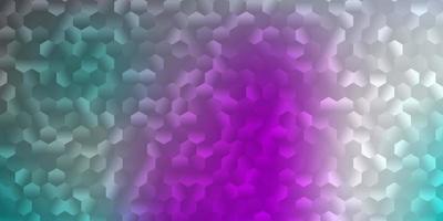 Light pink, blue vector backdrop with a batch of hexagons.