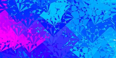 Light Pink, Blue vector texture with random triangles.