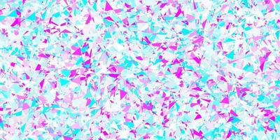 Light pink, blue vector background with polygonal forms.