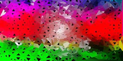 Telón de fondo poligonal vector rosa claro, verde