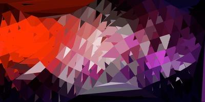 Dark pink, yellow vector polygonal backdrop.