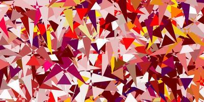 Light Pink, Yellow vector texture with random triangles.