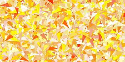 Light pink, yellow vector pattern with polygonal shapes.