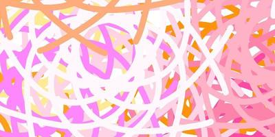 Light Pink, Yellow vector texture with memphis shapes.