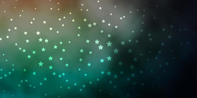 Dark Blue, Red vector template with neon stars.