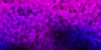 Dark purple vector backdrop with a batch of hexagons.