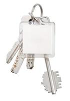 square keychain and bunch of keys photo