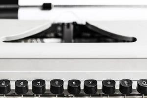 teclas de caracteres de la vieja máquina de escribir foto