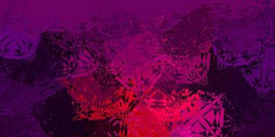 Dark Purple, Pink vector background with triangles.