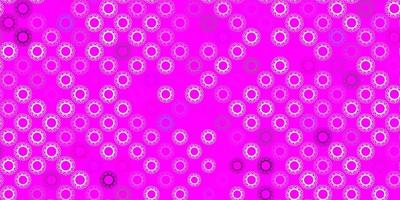 Light purple, pink vector texture with disease symbols.