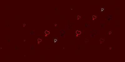 Light Red vector pattern with feminism elements.