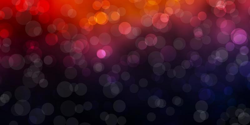 Dark Blue, Yellow vector backdrop with circles.