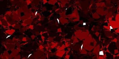 Dark Red vector backdrop with triangles, lines.