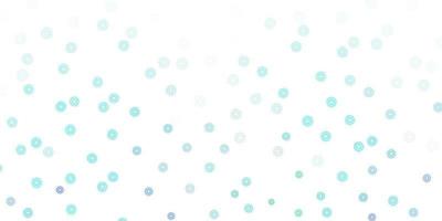 Light blue, green vector doodle background with flowers.