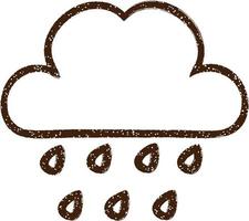 Raining Cloud Charcoal Drawing vector