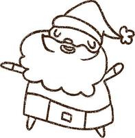 dibujo al carboncillo de santa claus vector