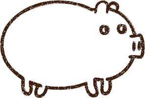 Pig Charcoal Drawing vector