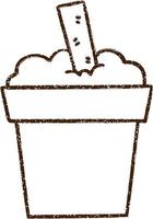 Ice Cream Charcoal Drawing vector